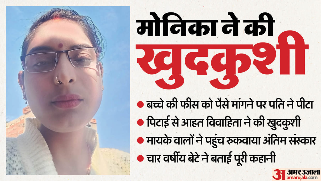 Jhansi suicide case Aunt and father beat mother a lot Monica four-year-old son