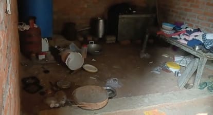 Kanpur Elderly womans house vandalized and burgled bicycle damaged jewelry and cash stolen