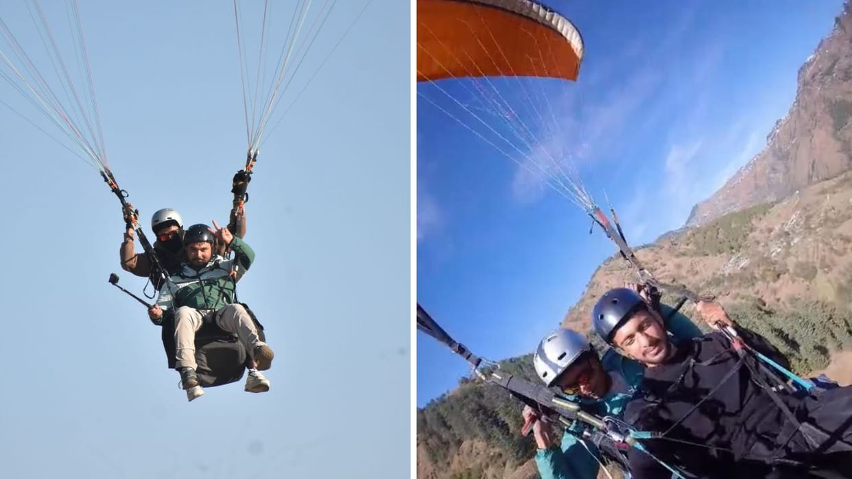 Shimla Theog thrill of paragliding begins in Theog first flight from Nangal Devi