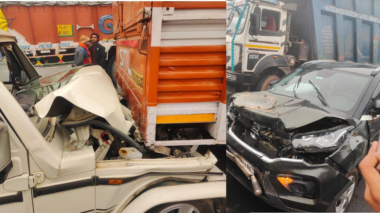 Ten person injured in six vehicles collided due to fog in Bulandshahr