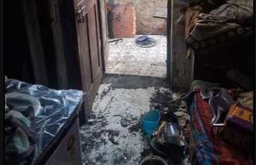 Temple Oil Lamp Triggers House Fire, Elderly Woman and Two Children Rescued in Agra