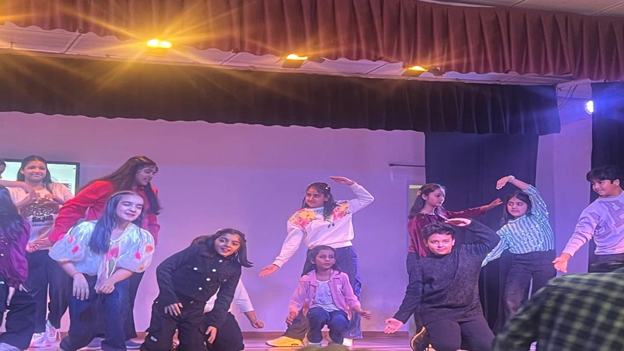 Children showcased their talent at the Sports Fiesta, Prep students danced to Vishnu Stuti.
