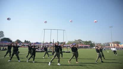Players from Narayanpur delivered a stunning performance Baichung Bhutia attended the Bastar Olympics closing