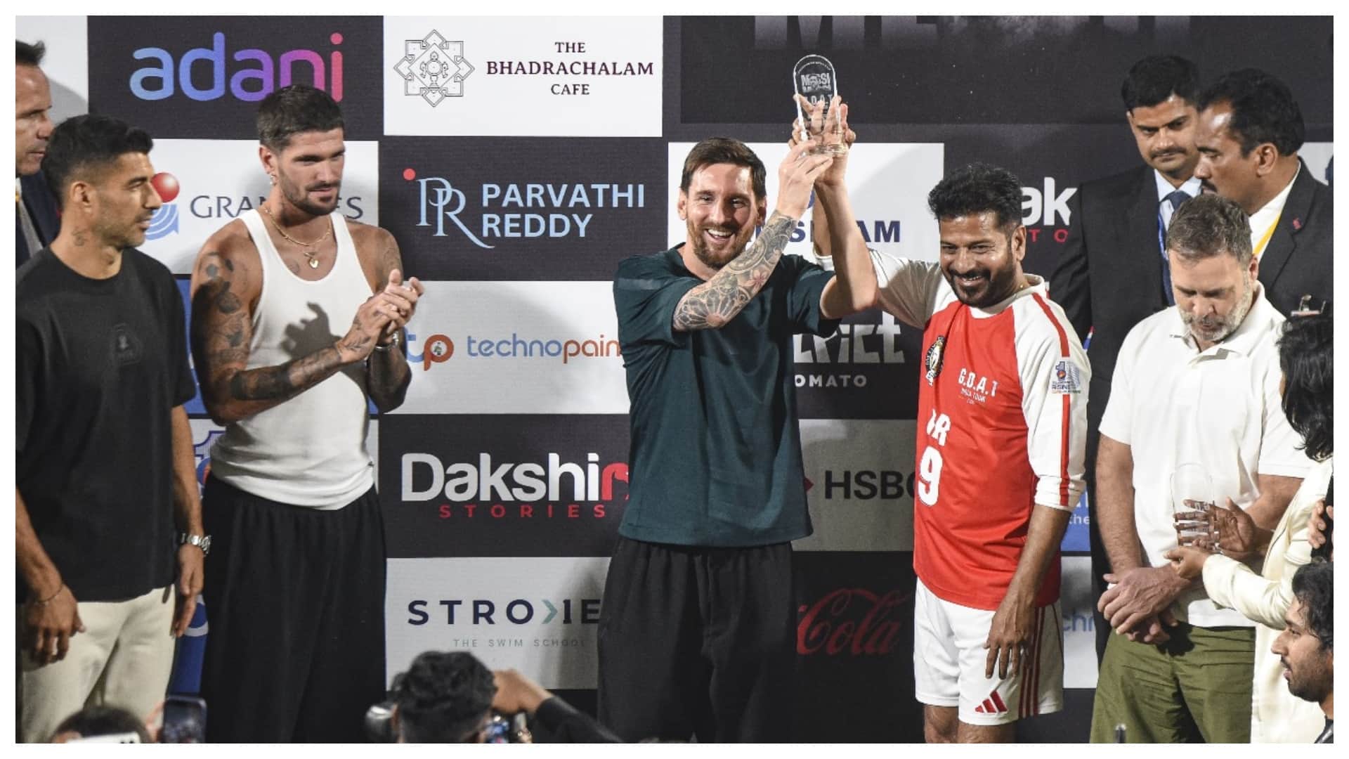 Lionel Messi India tour Participated in exhibition match at Rajiv Gandhi International Stadium, Hyderabad