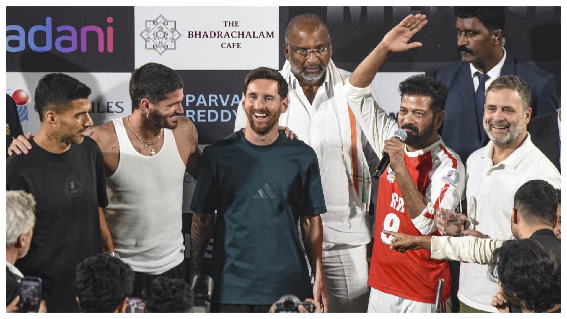 Lionel Messi India tour Participated in exhibition match at Rajiv Gandhi International Stadium, Hyderabad