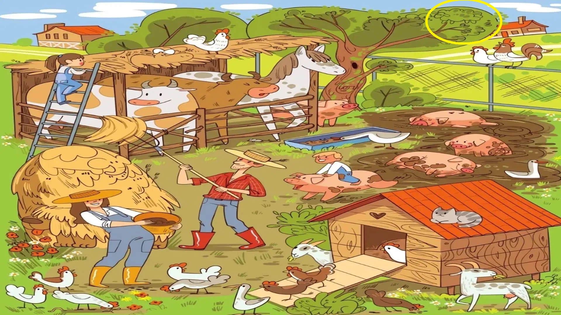 Optical Illusions IQ Test Brain Test Can You Spot Sheep in 15 Seconds Brain Teaser Image