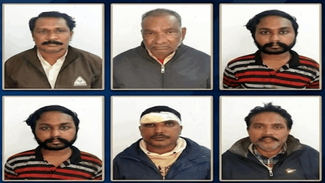 पुलिस की गिरफ्त में आरोपी