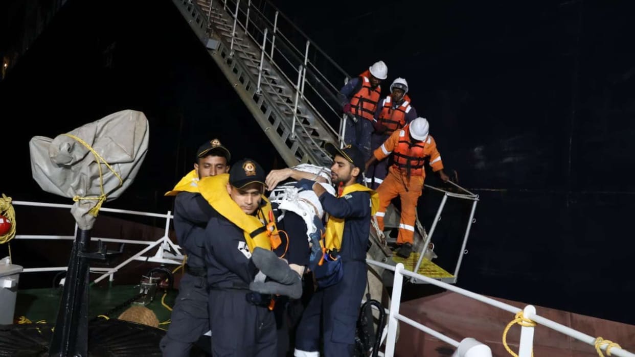 Indian Coast Guard rescued a Ukrainian citizen who suffered a heart attack in the sea off the coast of Goa