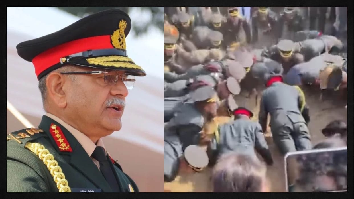 Army Chief Upendra Dwivedi did 20 push-ups with new recruits, leaving onlookers stunned News In Hindi