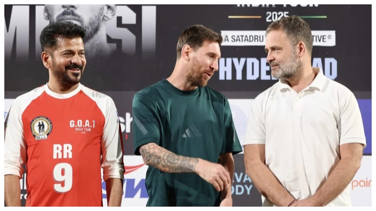 Lionel Messi treats fans in Hyderabad with his electrifying presence meets Telangana CM Revanth Rahul Gandhi
