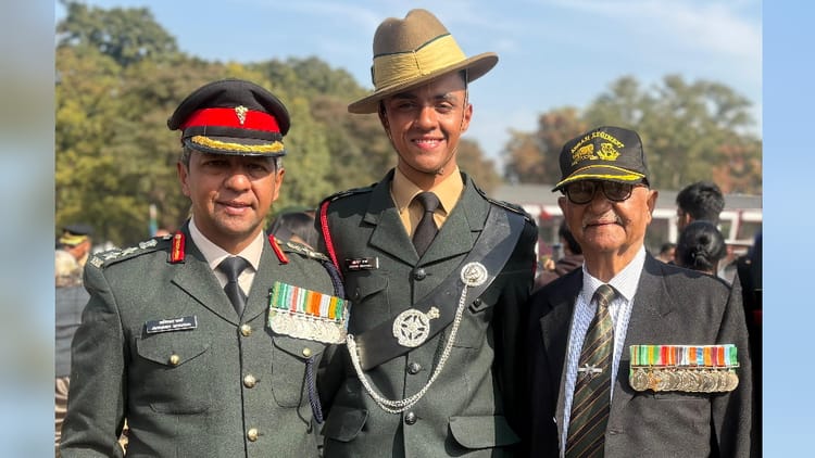 IMA POP: बनना था पायलट...पिता-दादा की वर्दी देख जागा सेना में जाने का जुनून, लेफ्टिनेंट बनकर बढ़ाया मान