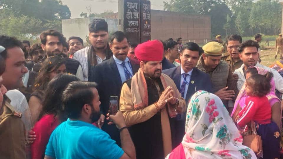 बाराबंकी पहुंचे बृजभूषण शरण सिंह