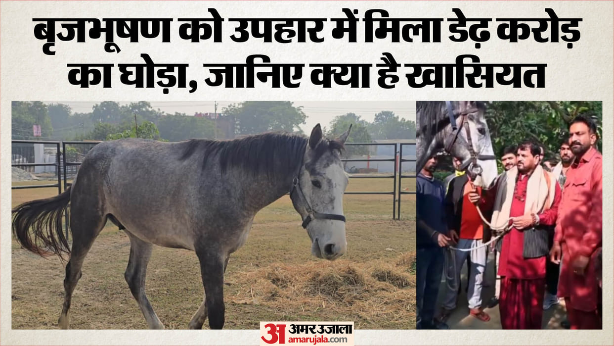 UP: Former BJP MP Brijbhushan receives a horse worth 1.5 crore rupees as a gift, even he was surprised to hear