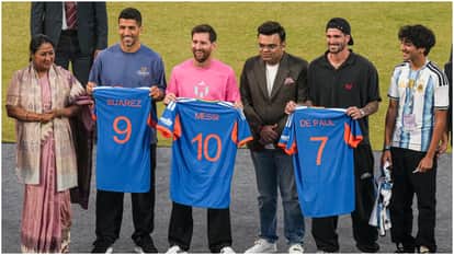Lionel Messi Meets ICC chairman Jay Shah at Arun Jaitley Stadium ticket for t20 world cup 2026 photos