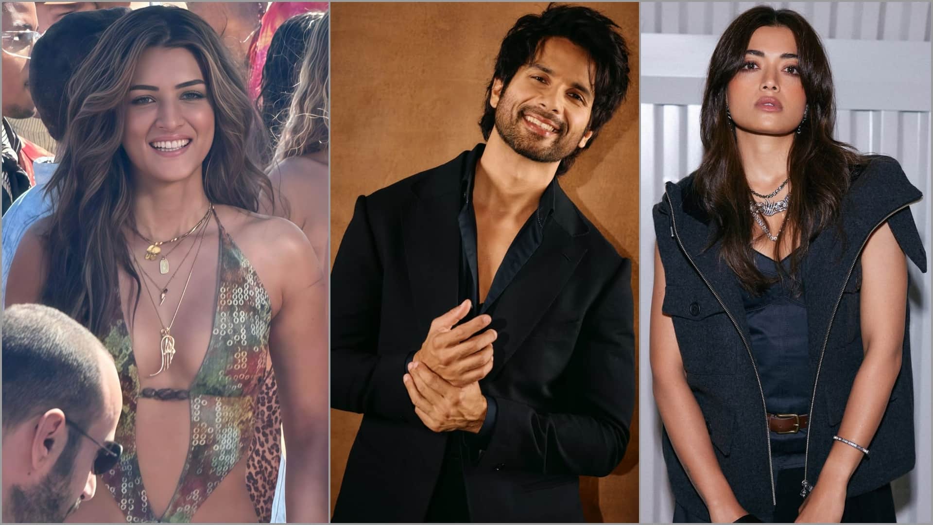 कृति सेनन, शाहिद कपूर और रश्मिका मंदाना