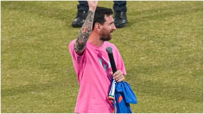 Lionel Messi Meets ICC chairman Jay Shah at Arun Jaitley Stadium ticket for t20 world cup 2026 photos