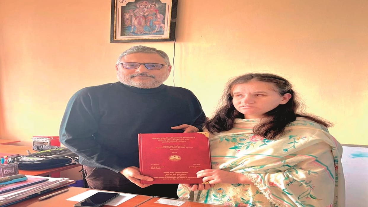 Muskan negi did not give up, and became the first visually impaired woman to earn a PhD.