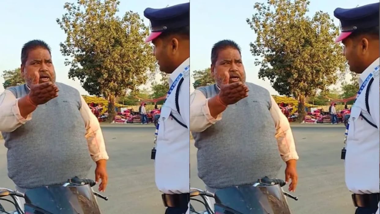 No challan issued for not wearing a helmet police can not stop laughing after hearing the problem