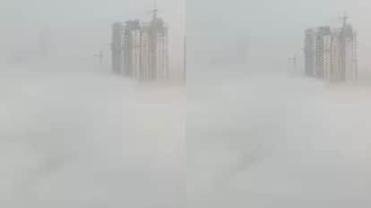 Delhi NCR dangerous pollution seen from the 10th floor people terrified Video goes Viral on Internet