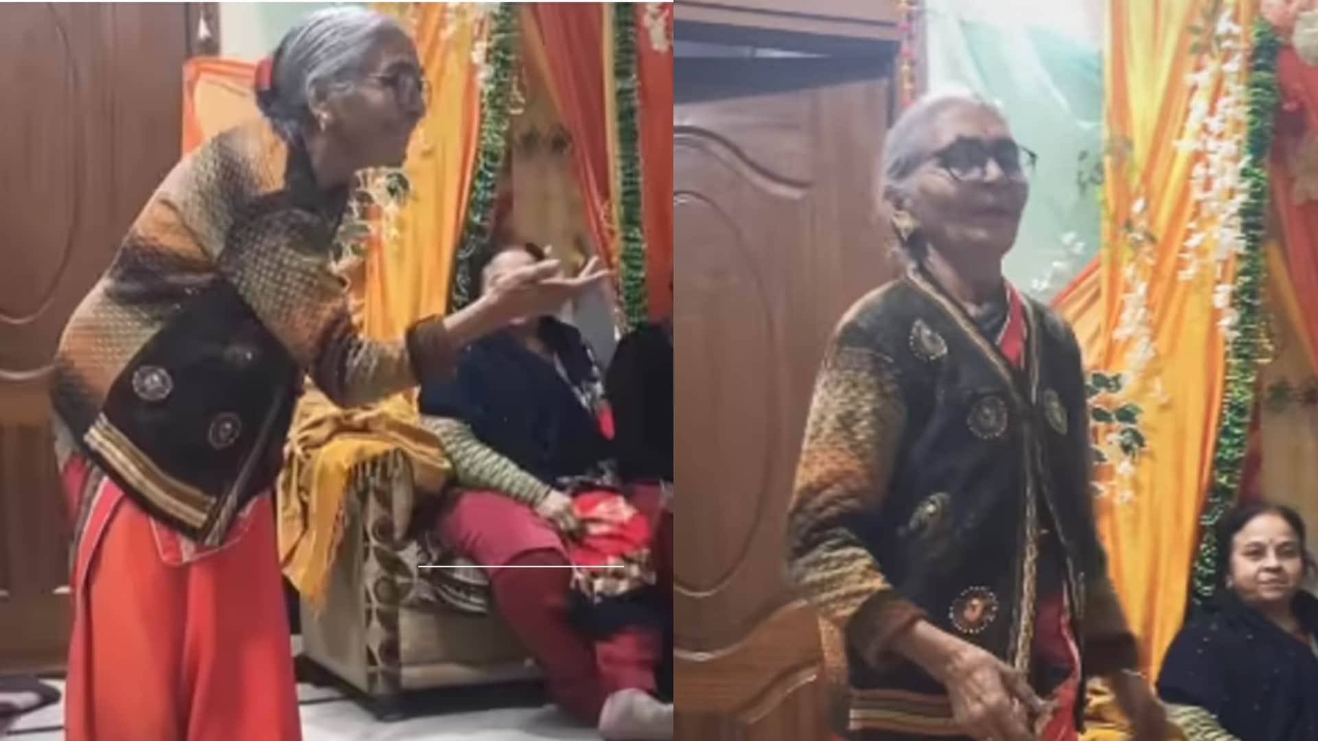 Viral Video Elderly Woman Viral Dancing Video On The Song Jhumka Gira Re
