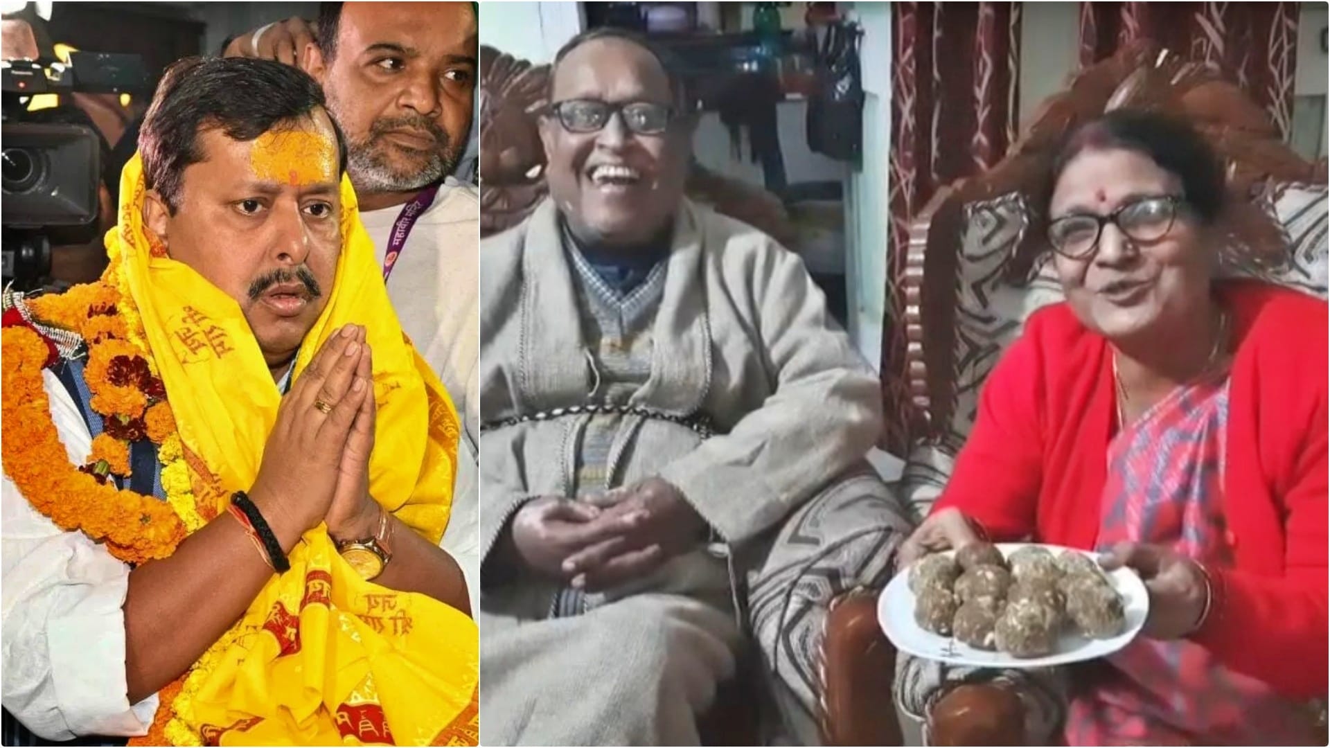 भाजपा नेता नितिन नबीन और उनके मामा-मामी