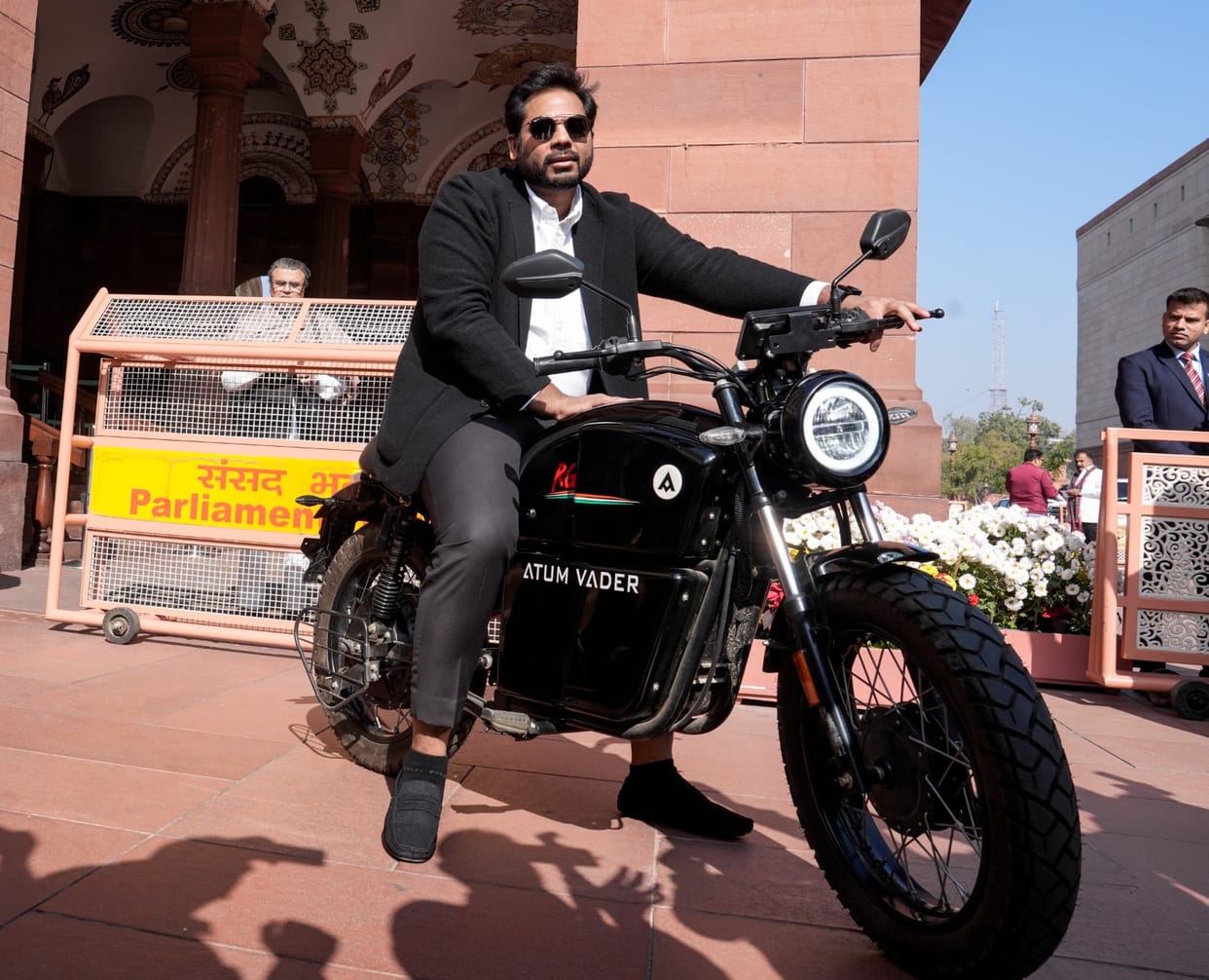 Congress MP Reaches Parliament on Electric Bike to Protest Rising Air Pollution