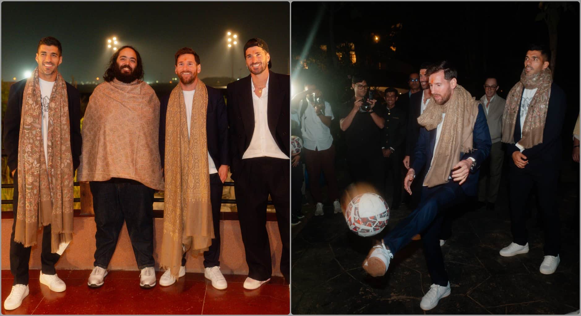 Lionel Messi unique style was on display in Vantara, played football with elephant; dazzling in Indian attire
