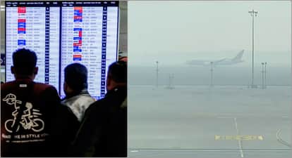 Delhi airport Impact of dense fog More than 105 flights cancelled and over 450 flights delayed News In Hindi