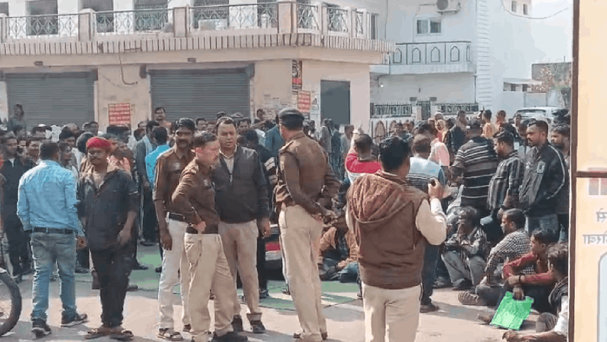 People are outraged by railway eviction notice in Indira Nagar and protest with demands
