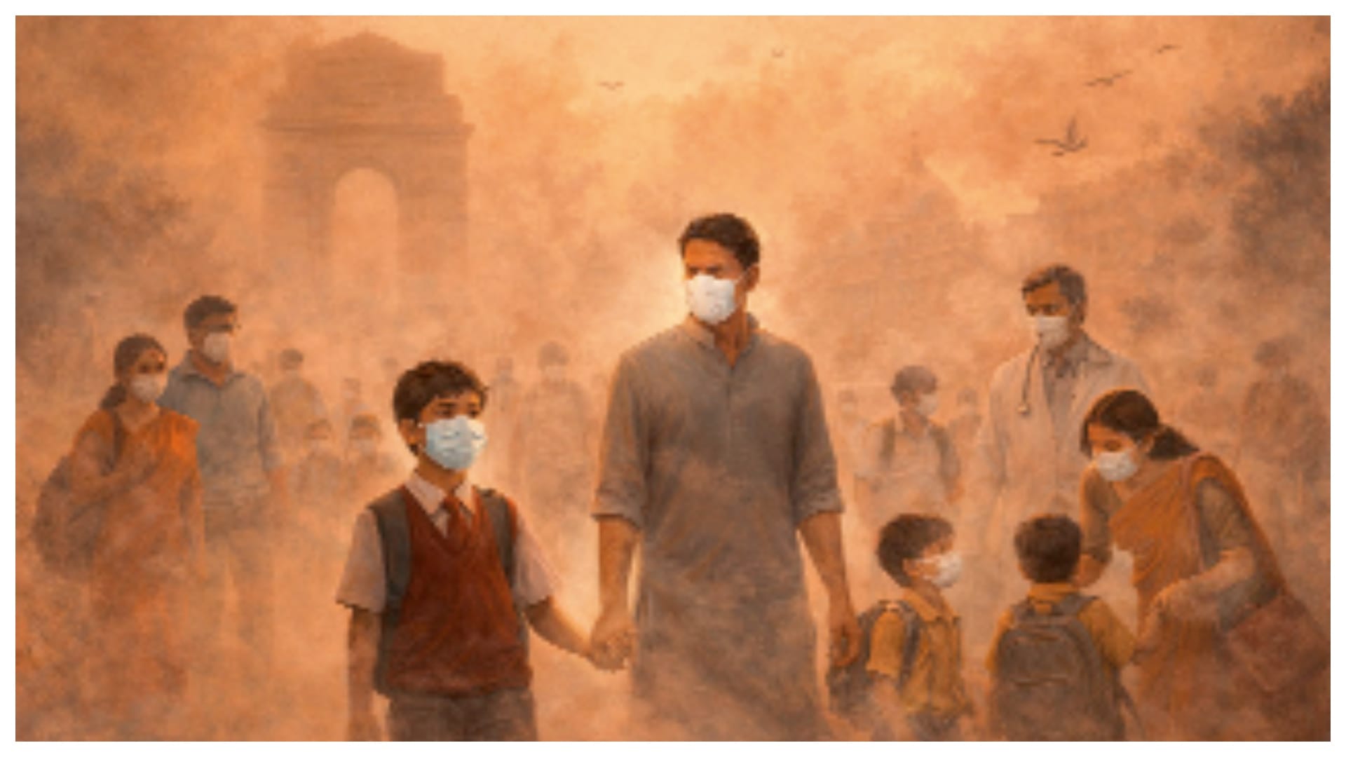 delhi air pollution health effects and air quality index today in hindi