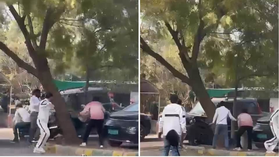 छात्रों को कुचलने का प्रयास करता स्कॉर्पियो सवार