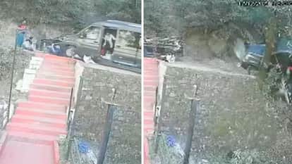 Watch Video traveler vehicle suddenly started reversing several lives were saved in Chamba Dalhousie Himachal