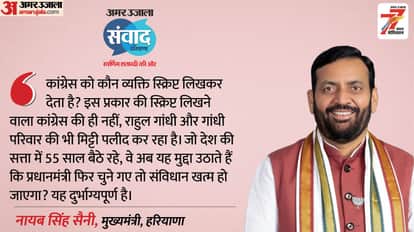 Haryana Samwad 2025 Chief Minister Nayab Singh Saini participated in the Amar Ujala Samwad