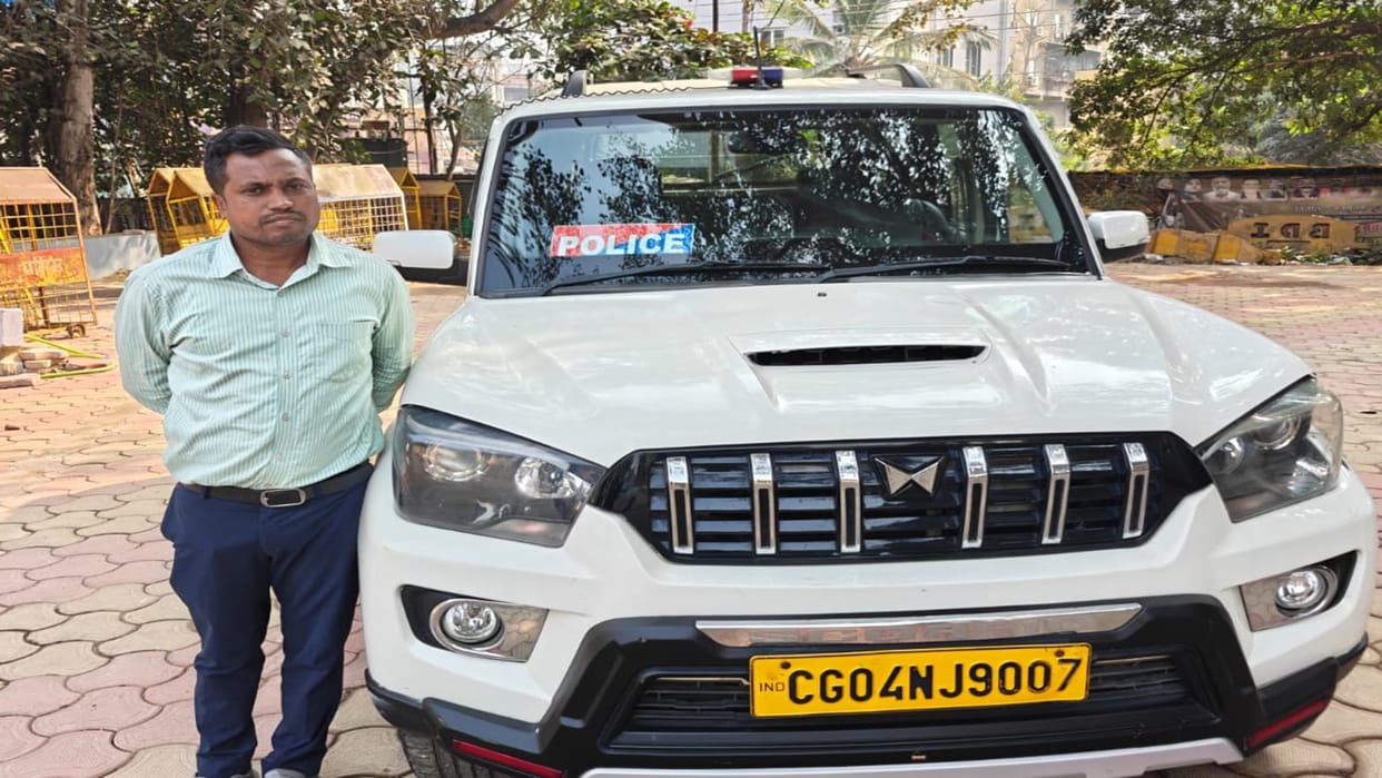 Drunk driving with red-blue lights and siren turned costly, Scorpio seized and driver produced in court Raipur