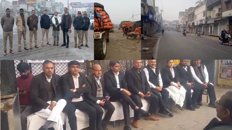 Historic Shutdown in Meerut Demanding High Court Bench, Markets Closed, OPD Services Suspended