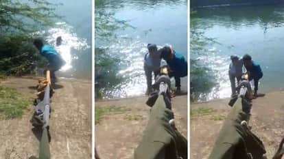 Omkareshar News: Two young men rescued a drowning woman in the Omkareshwar canal