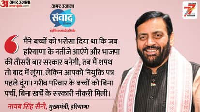 Haryana Samwad 2025 Chief Minister Nayab Singh Saini participated in the Amar Ujala Samwad