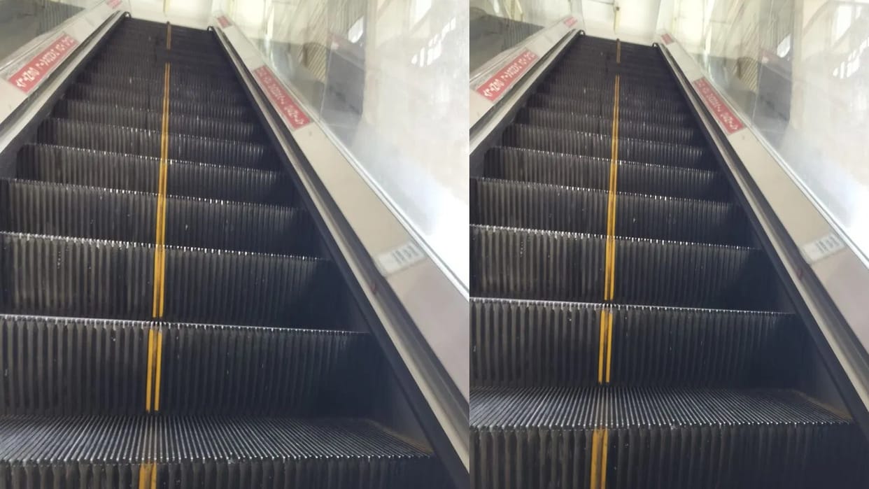 bangladesh Dhaka University Escalator Glitch Speeds Up Viral Video Students Panic
