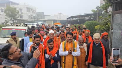 Bihar News: BJP's new state president Sanjay Sarawagi: Taking charge ceremony in Patna: Darbhanga: Convoy