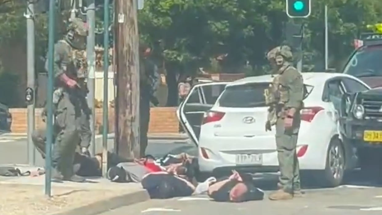 Bondi Beach Attack NSW Police team arrest men from car on way to Bondi Sydney Australia