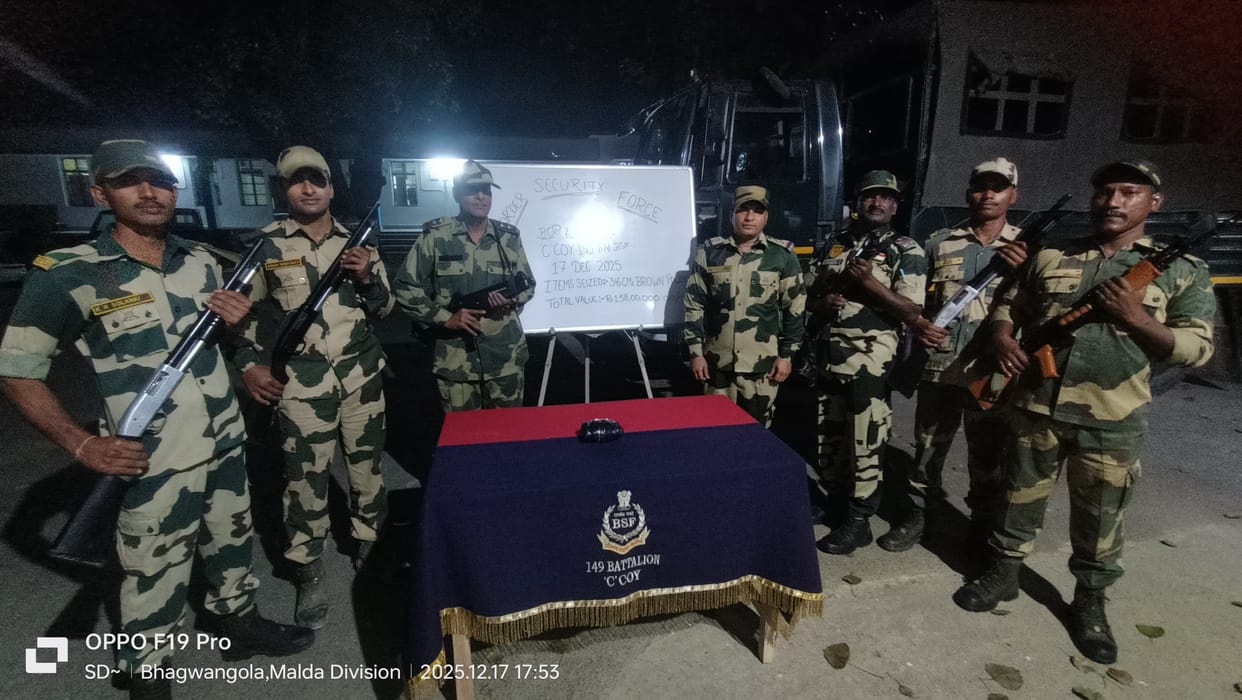 BSF arrested Two smugglers with cocaine worth Rs 1.5 crore and gold worth Rs 67 lakh.