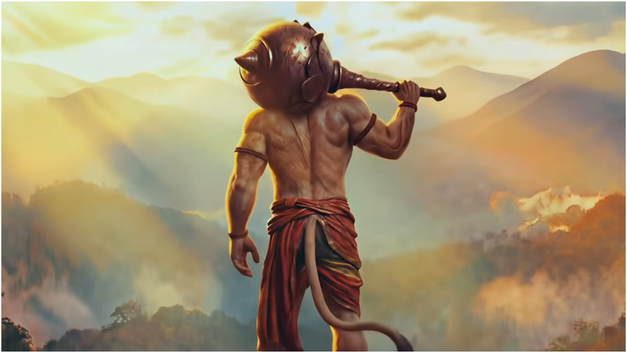 CHIRANJEEVI HANUMAN THE ETERNAL First Look Out AI Generated Film Directed By National Awardee Rajesh Mapuskar