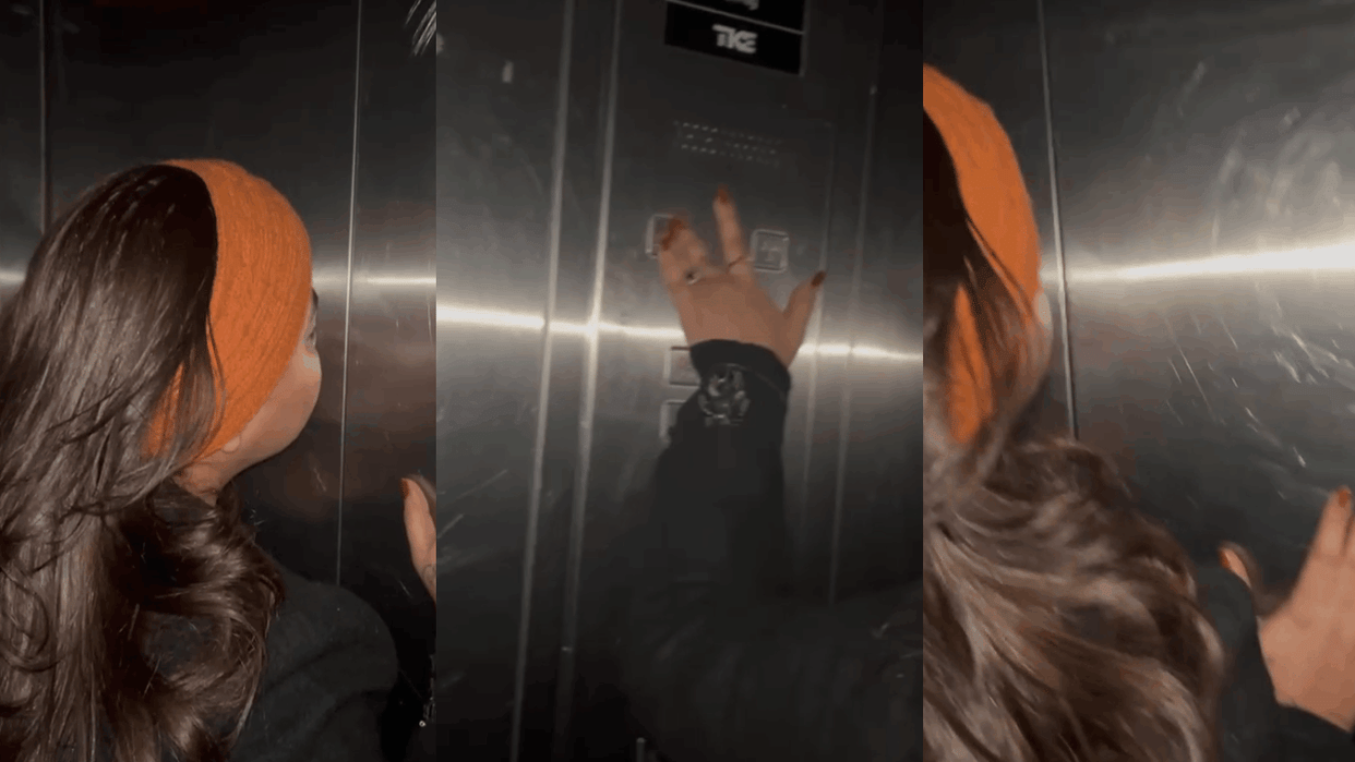 Two women were trapped in the tower's elevator for 15 minutes video viral