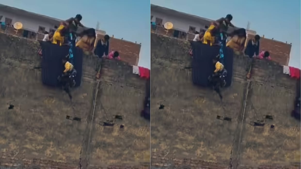 Child life put at risk for simple clothes video of hanging from ceiling goes viral on Internet
