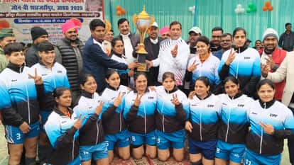 UP Police team defeated Meerut to win the Senior Women's Kabaddi Championship in Shahjahanpur