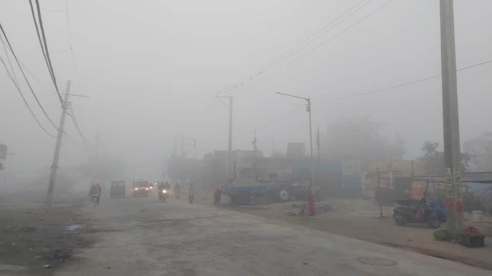 लुधियाना में घना कोहरा