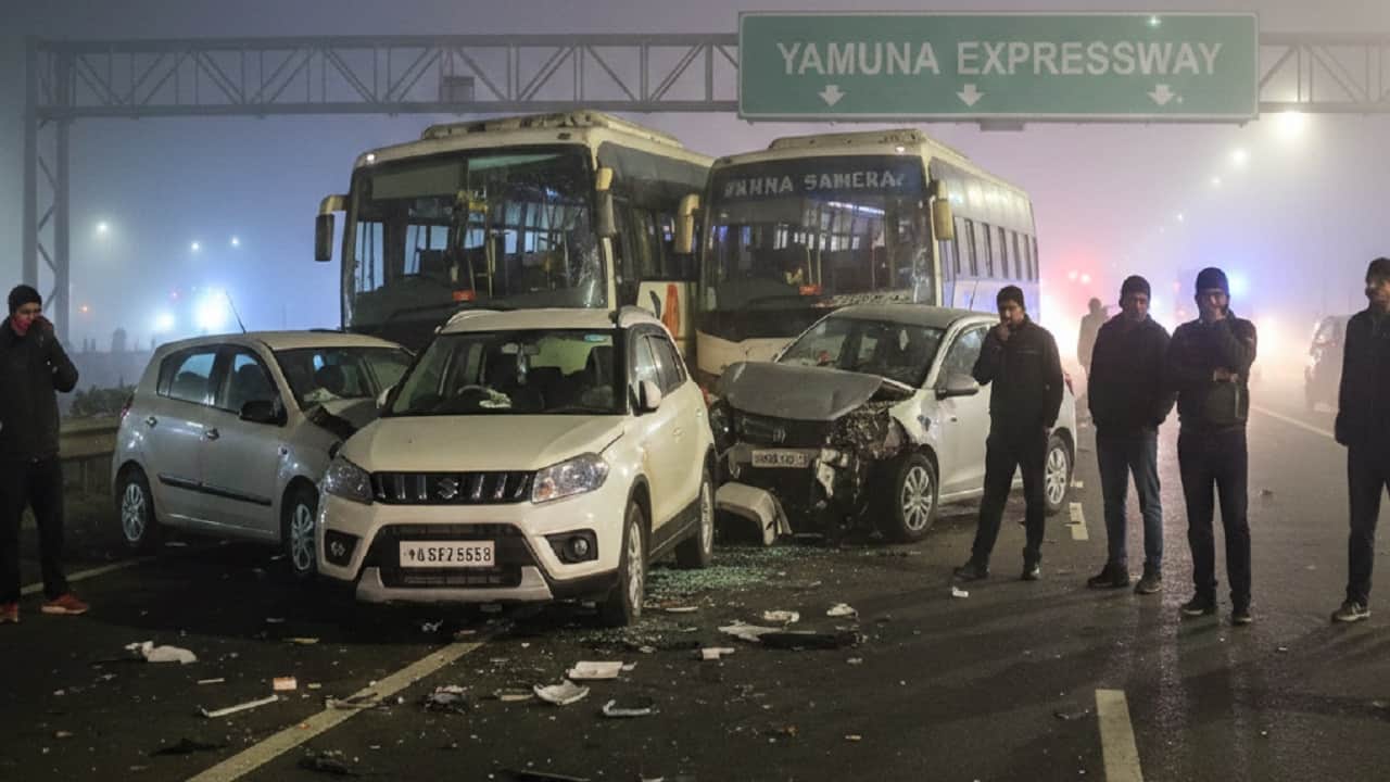 Yamuna Expressway Accident AI to understand how the accident happened
