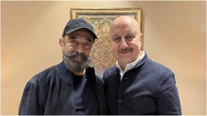 anupam kher meets kamal haasan delhi airport indian cinema legend interaction