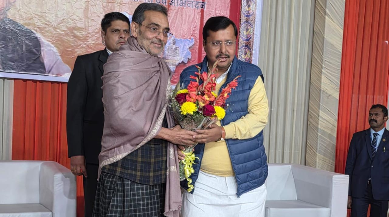भाजपा अध्यक्ष नितिन नवीन के साथ उपेंद्र कुशवाहा।