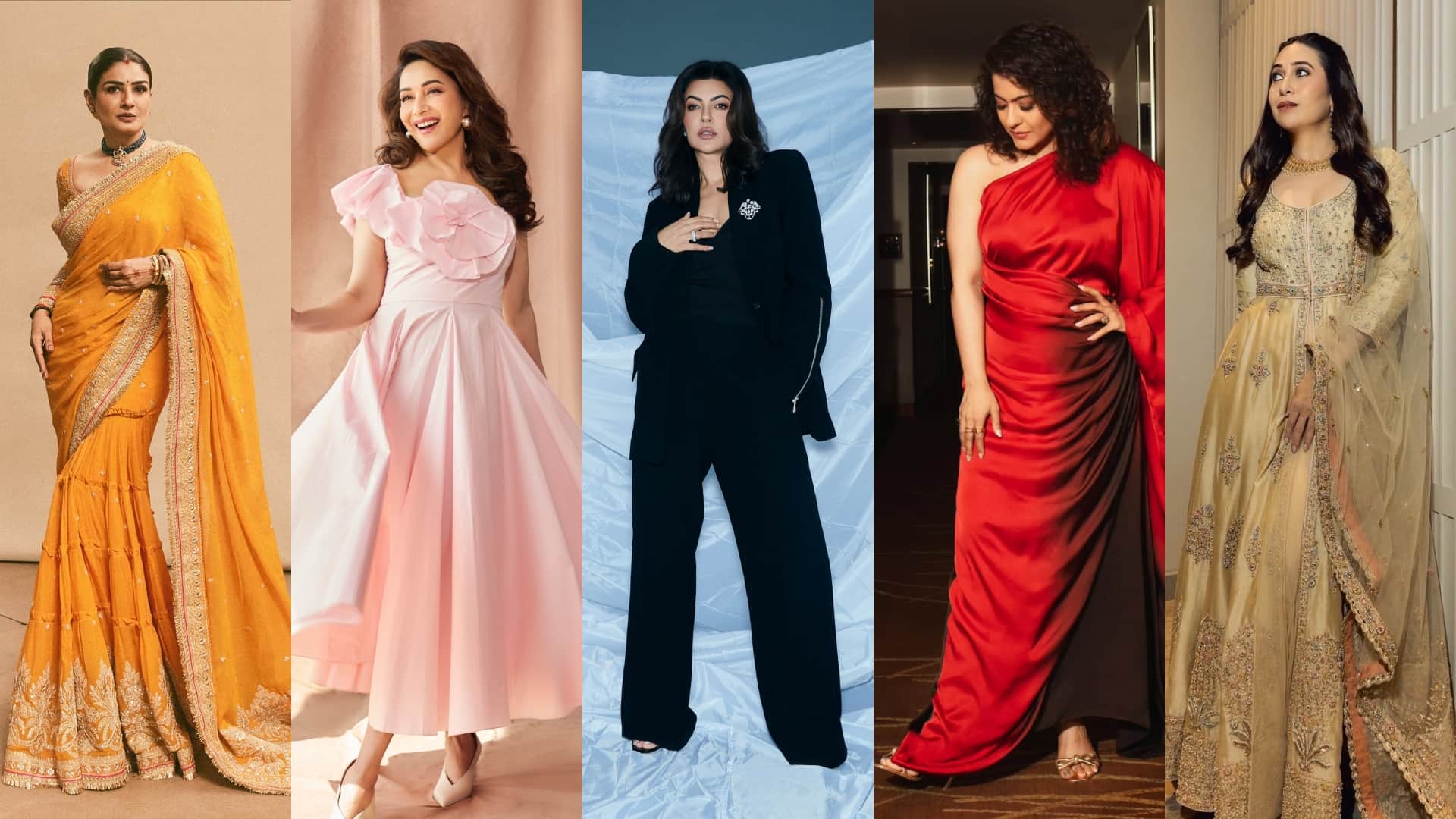 90s Bollywood top actresses latest look viral madhuri dixit to raveena tandon